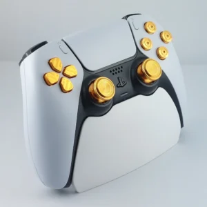 PS5 Custom Controller Metal-Gold-White