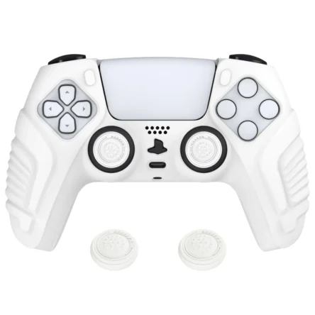 PS5 Controller Schutzhülle White Warrior Edition inkl. Stick Cap